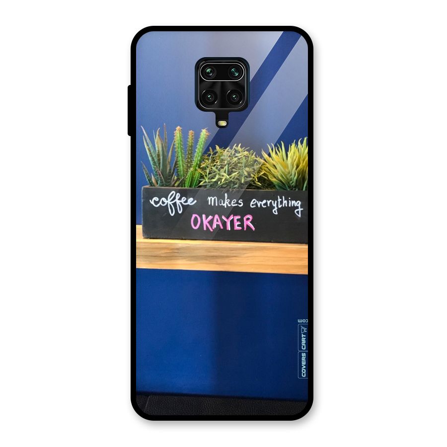 Coffee Makes Everything Okayer Glass Back Case for Poco M2 Pro