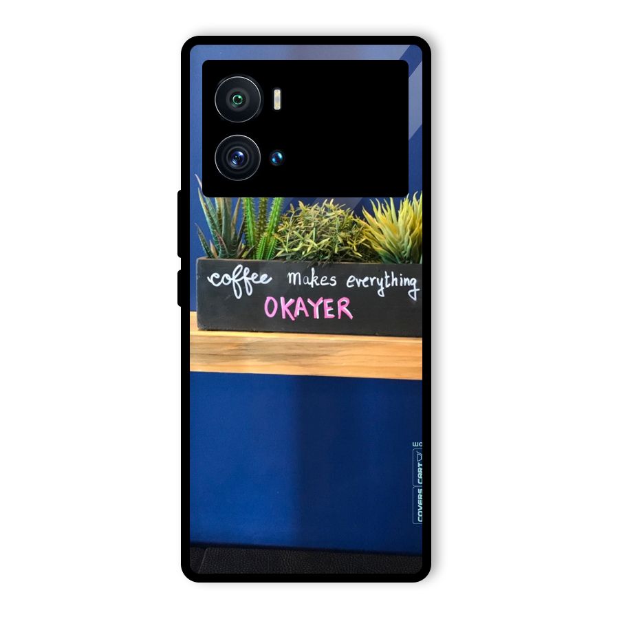 Coffee Makes Everything Okayer Glass Back Case for Vivo iQOO 9 Pro