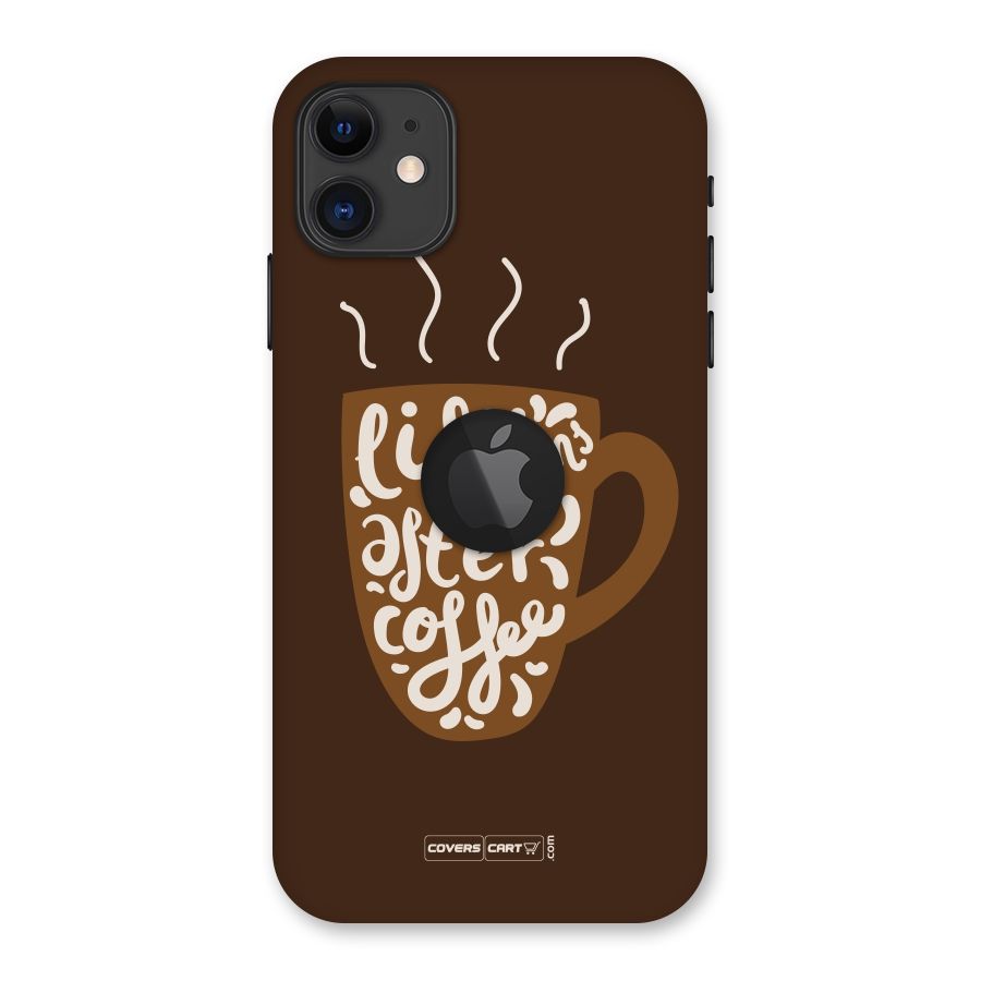 Coffee Mug Back Case for iPhone 11 Logo Cut