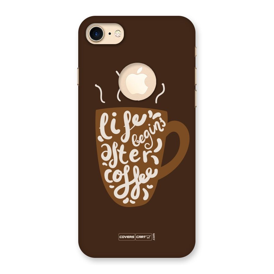Coffee Mug Back Case for iPhone 7 Logo Cut
