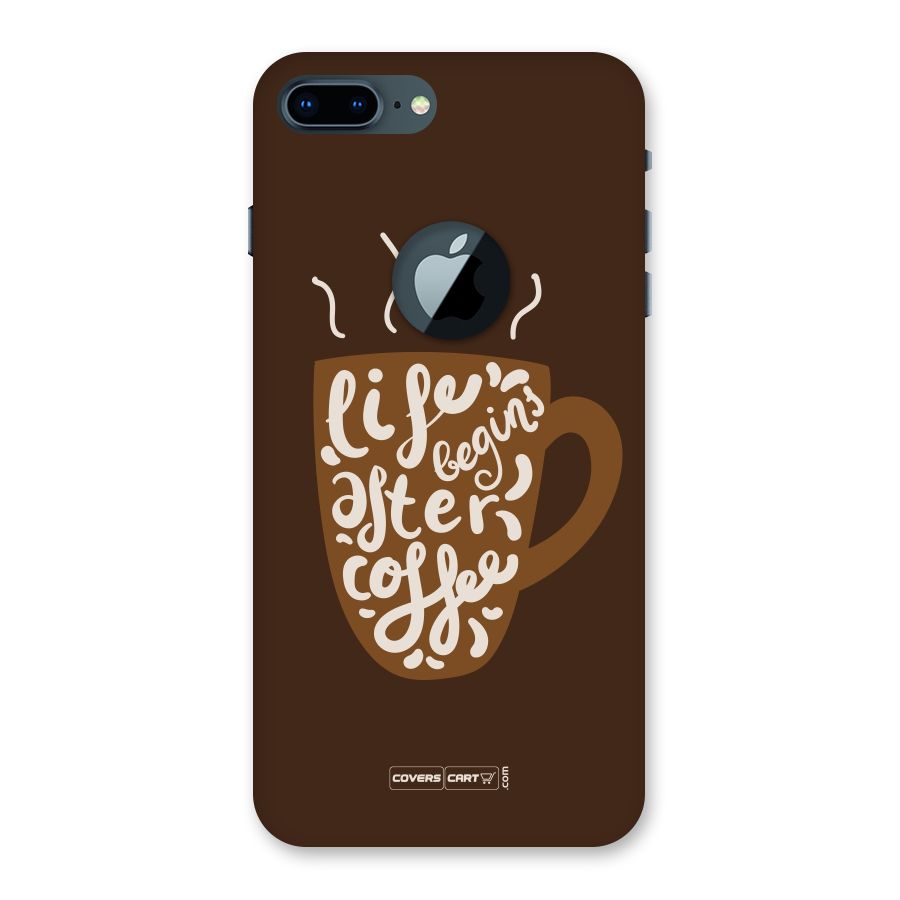 Coffee Mug Back Case for iPhone 7 Plus Logo Cut