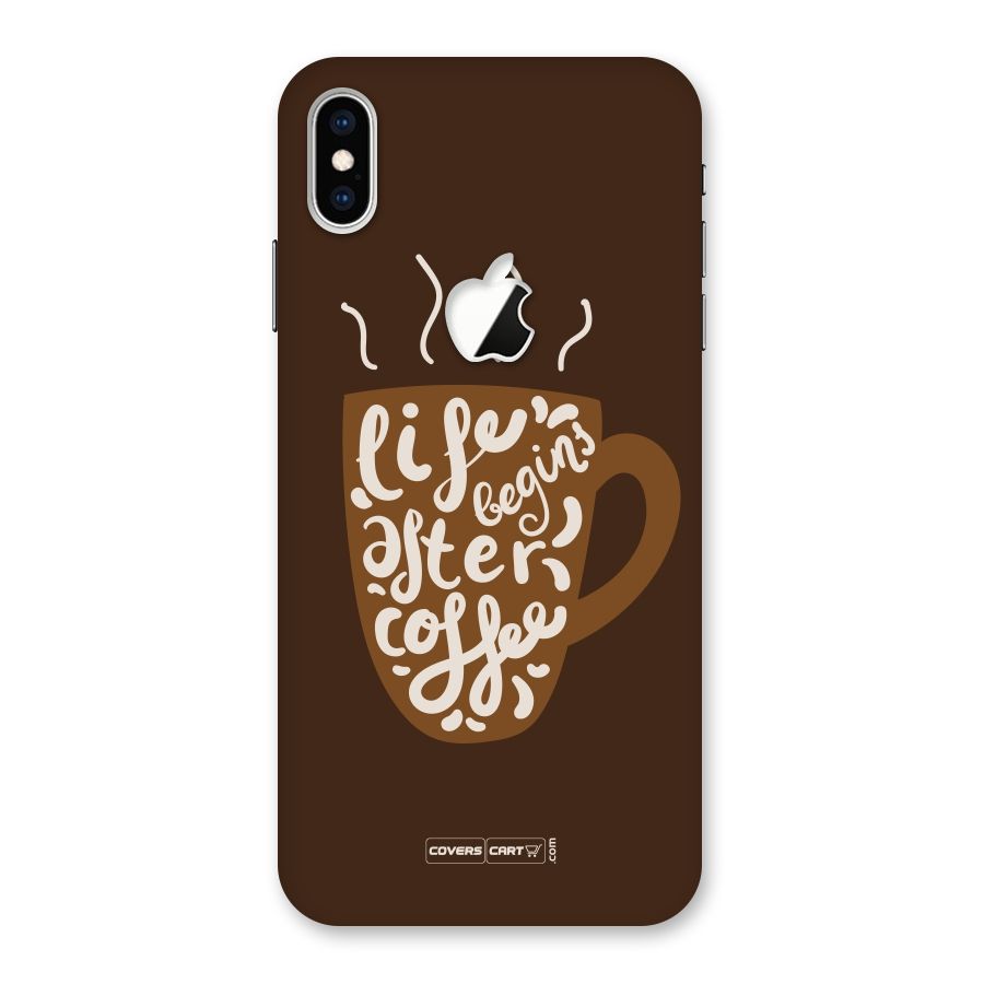 Coffee Mug Back Case for iPhone XS Max Apple Cut
