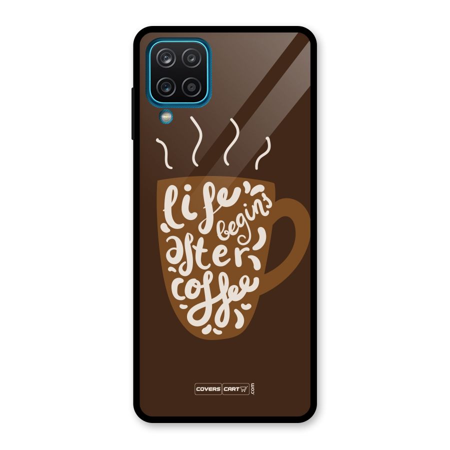 Coffee Mug Glass Back Case for Galaxy A12