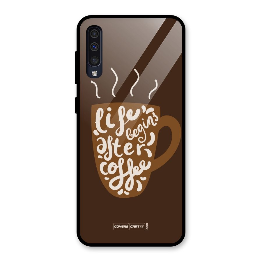 Coffee Mug Glass Back Case for Galaxy A50