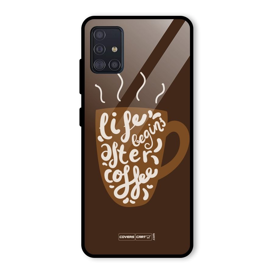 Coffee Mug Glass Back Case for Galaxy A51