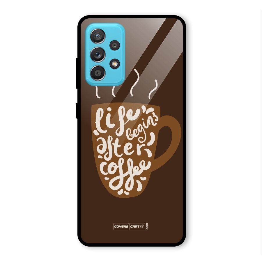 Coffee Mug Glass Back Case for Galaxy A52