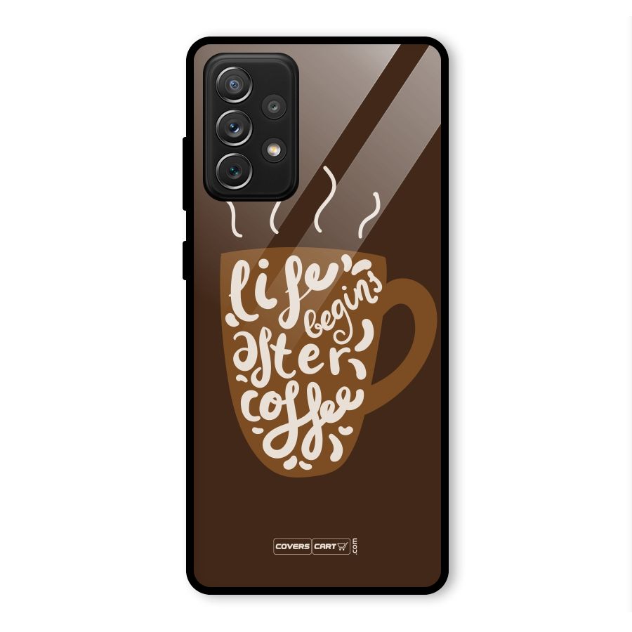 Coffee Mug Glass Back Case for Galaxy A72