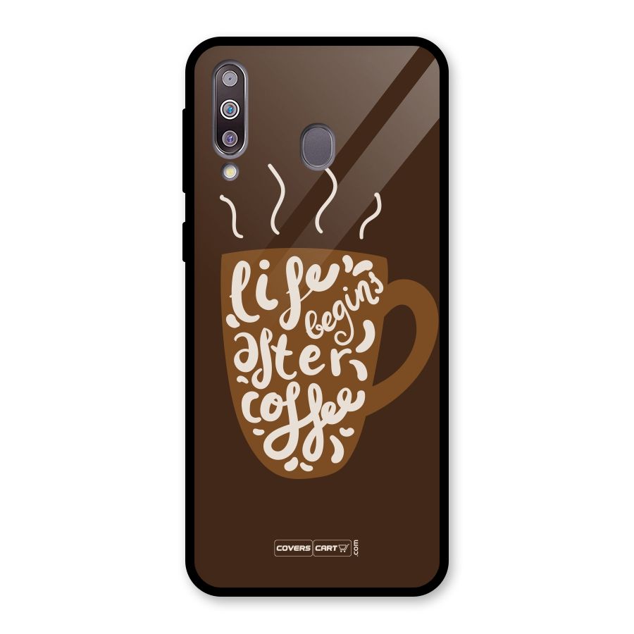 Coffee Mug Glass Back Case for Galaxy M30