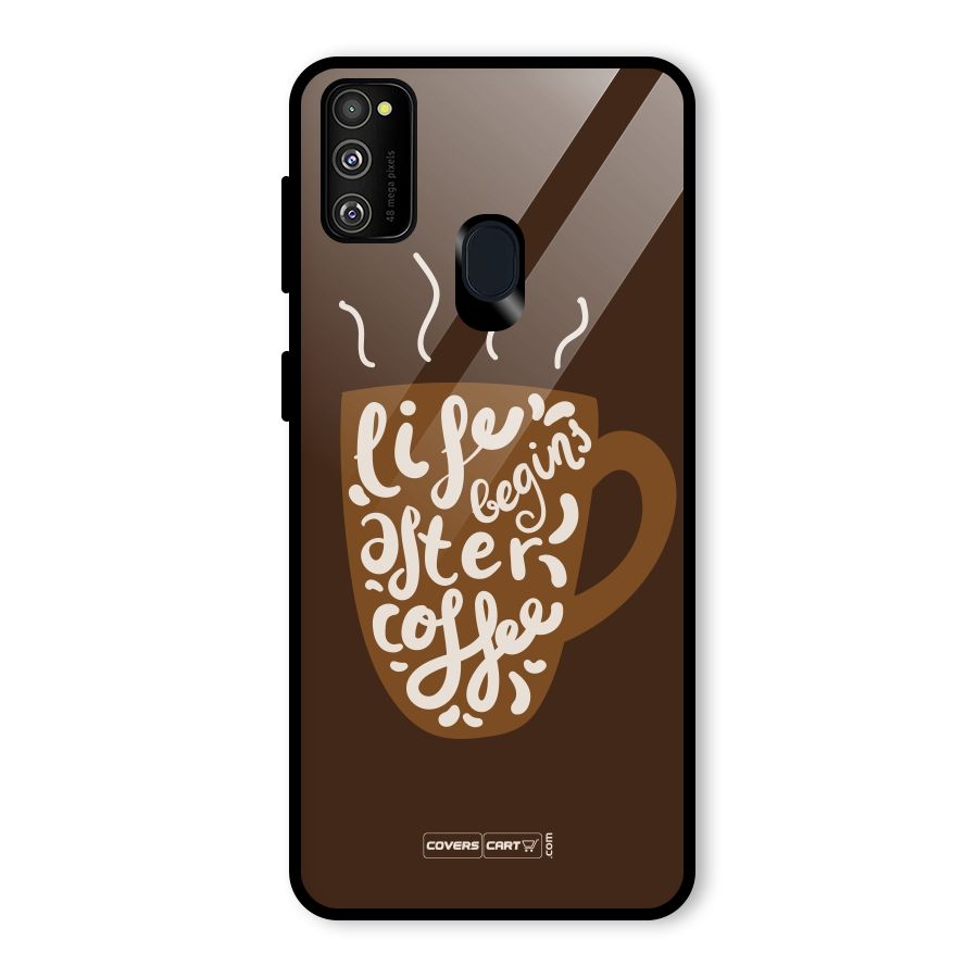 Coffee Mug Glass Back Case for Galaxy M30s