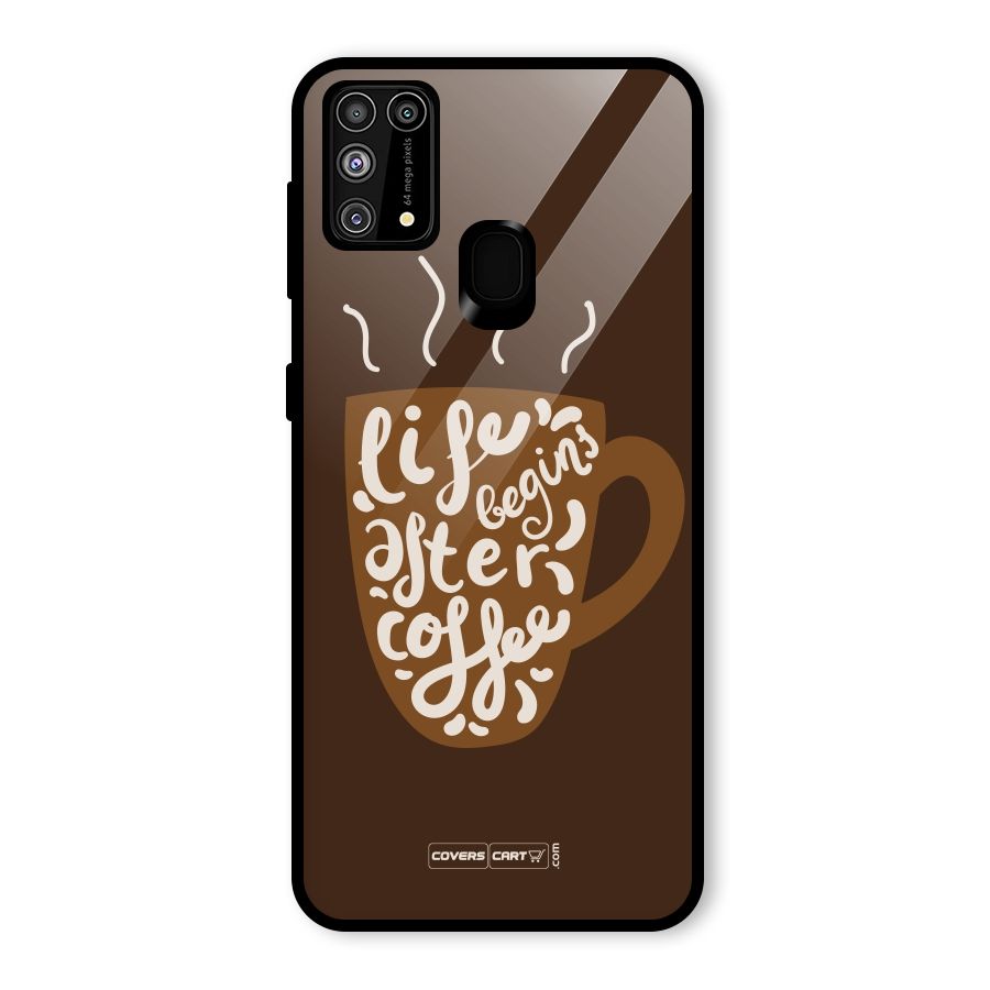 Coffee Mug Glass Back Case for Galaxy M31