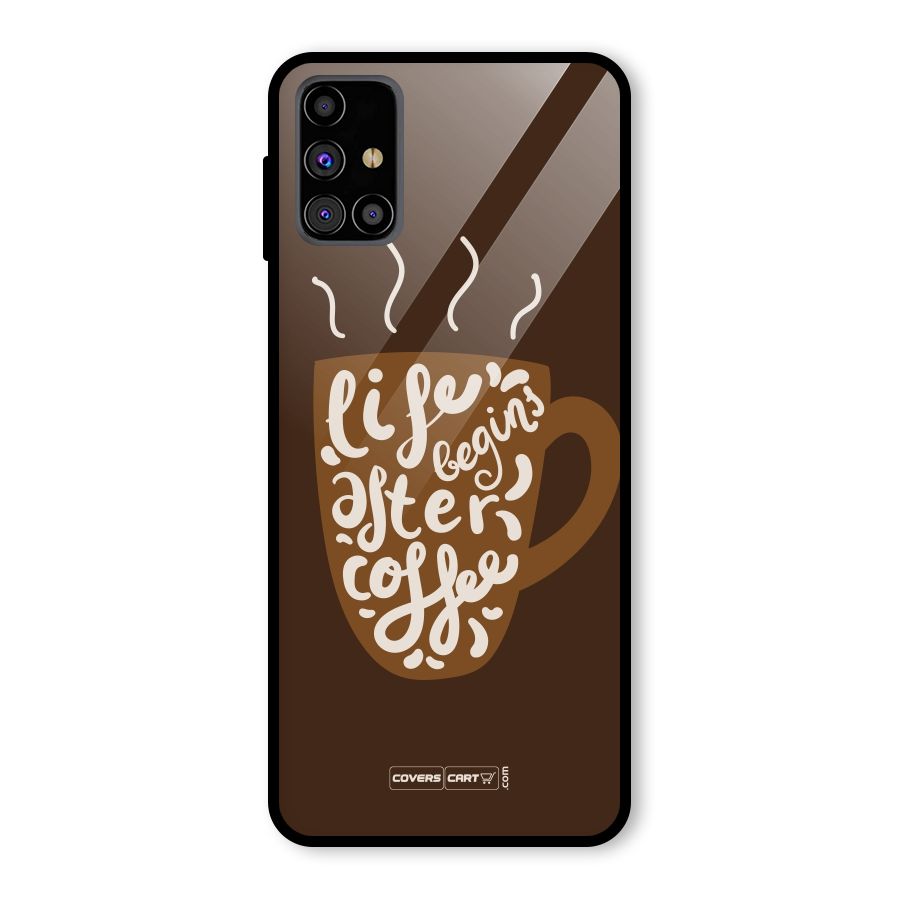 Coffee Mug Glass Back Case for Galaxy M31s
