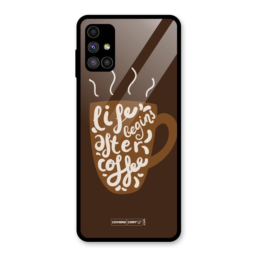 Coffee Mug Glass Back Case for Galaxy M51