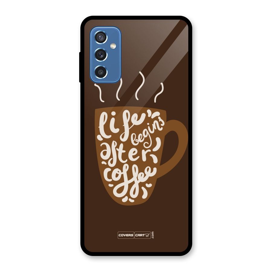 Coffee Mug Glass Back Case for Galaxy M52 5G