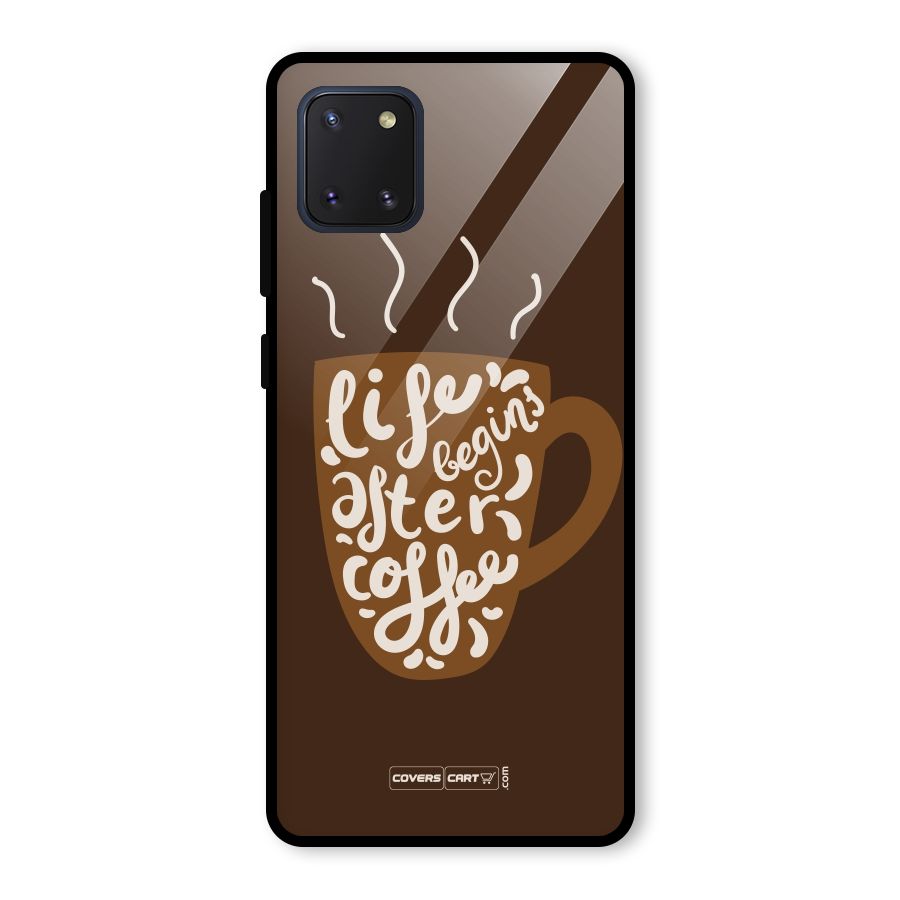 Coffee Mug Glass Back Case for Galaxy Note 10 Lite