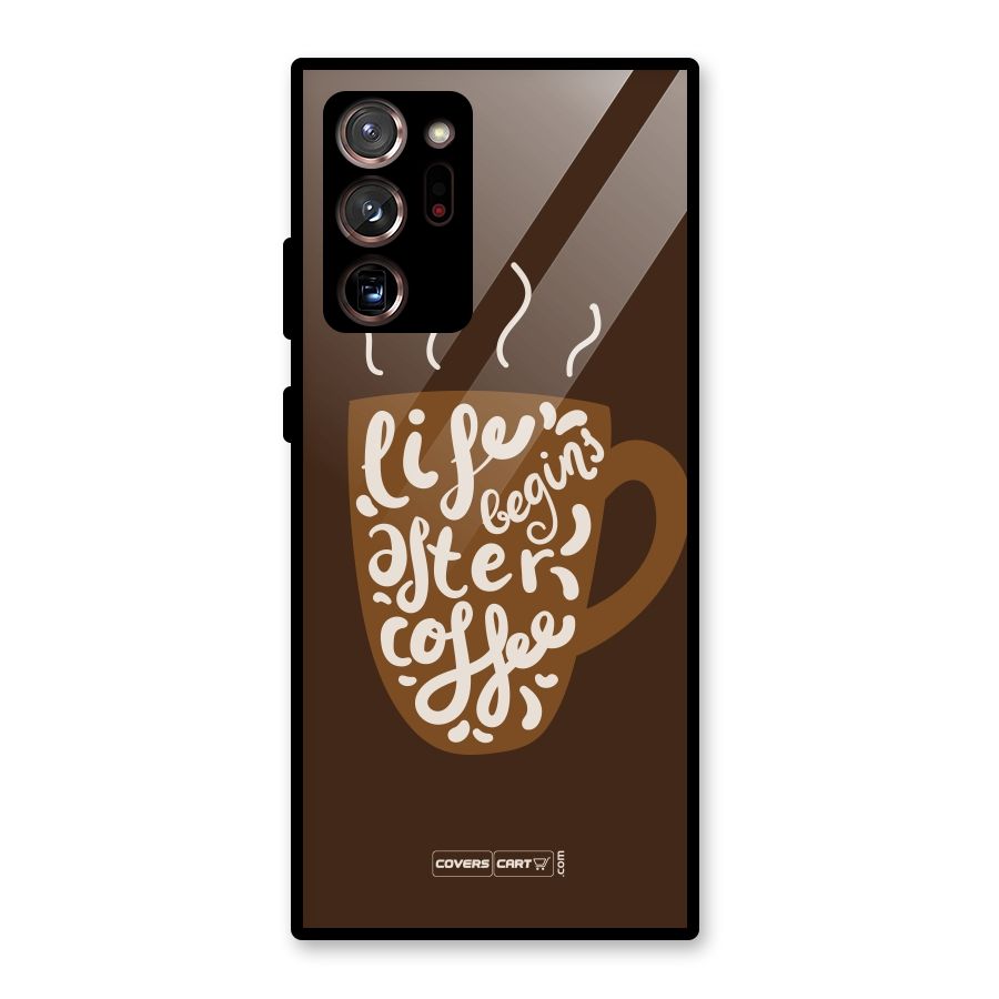 Coffee Mug Glass Back Case for Galaxy Note 20 Ultra 5G