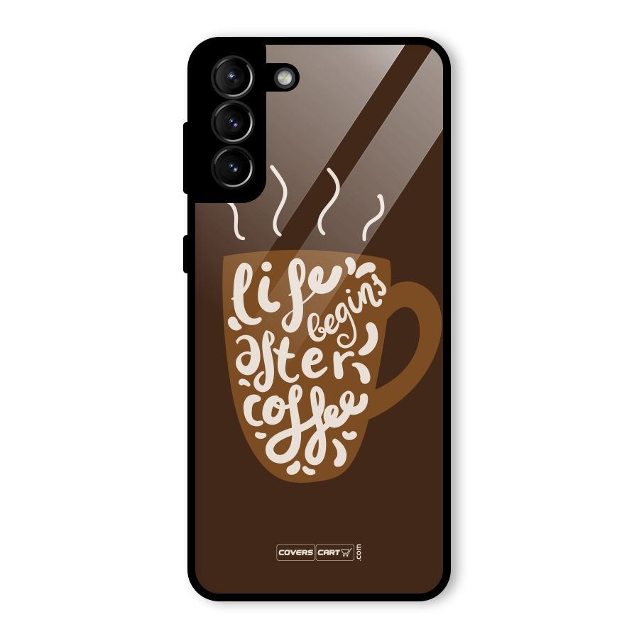 Coffee Mug Glass Back Case for Galaxy S21 Plus