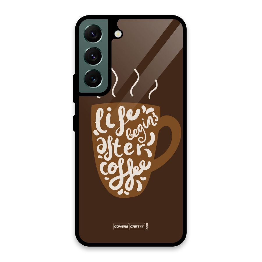 Coffee Mug Glass Back Case for Galaxy S22 5G
