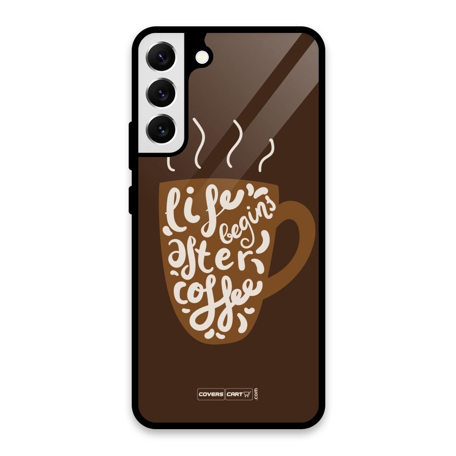 Coffee Mug Glass Back Case for Galaxy S22 Plus 5G
