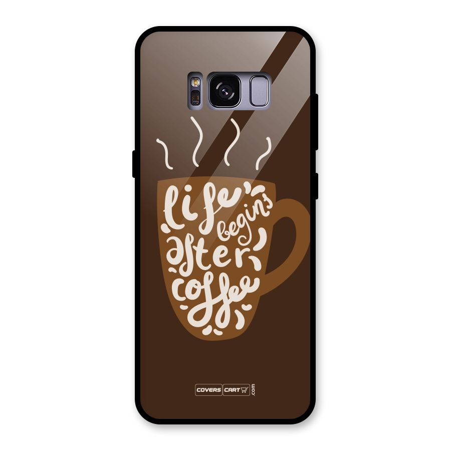 Coffee Mug Glass Back Case for Galaxy S8