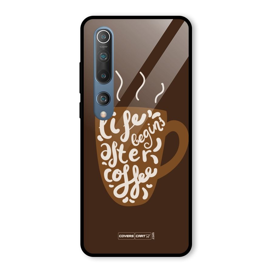 Coffee Mug Glass Back Case for Mi 10