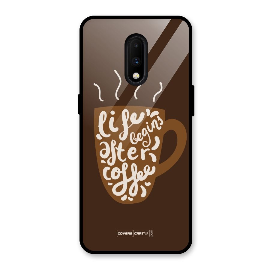 Coffee Mug Glass Back Case for OnePlus 7
