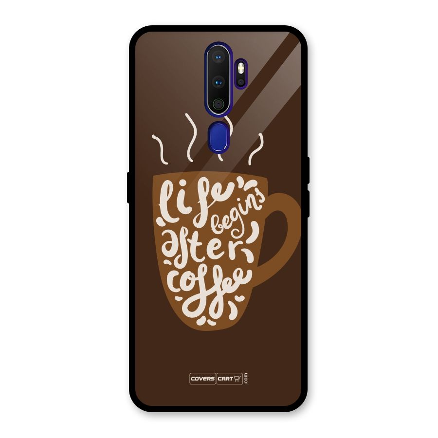 Coffee Mug Glass Back Case for Oppo A9 (2020)