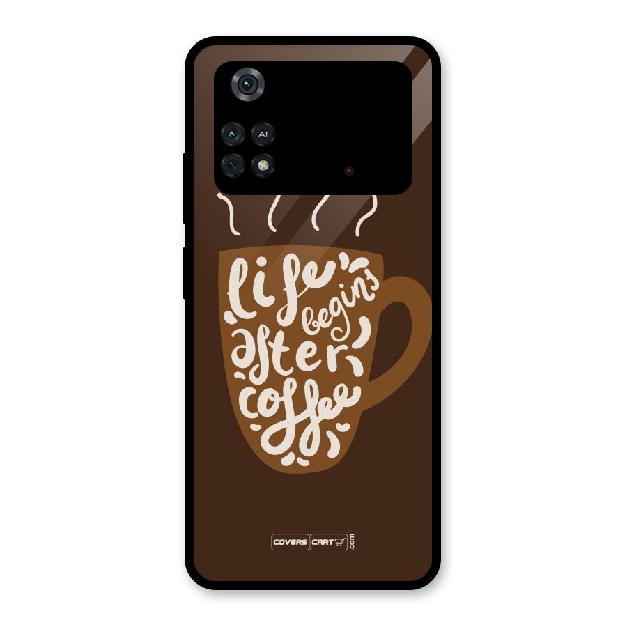 Coffee Mug Glass Back Case for Poco M4 Pro 4G
