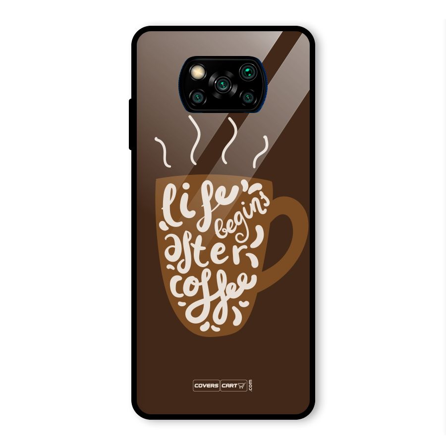 Coffee Mug Glass Back Case for Poco X3 Pro