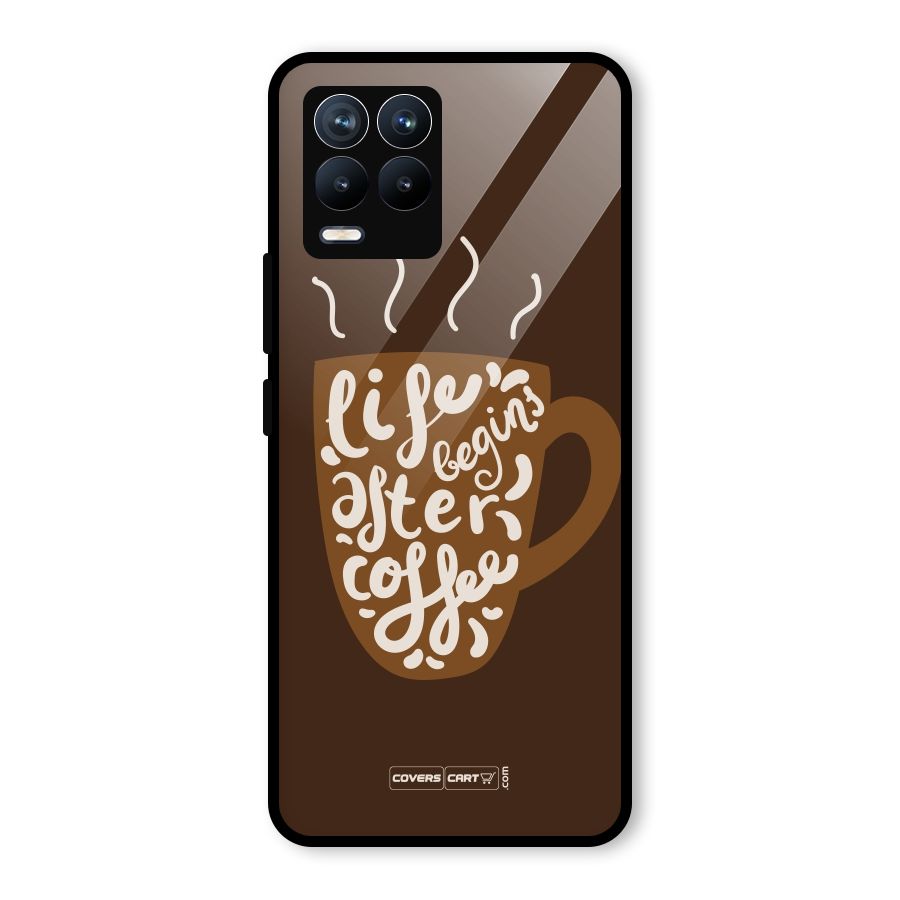 Coffee Mug Glass Back Case for Realme 8