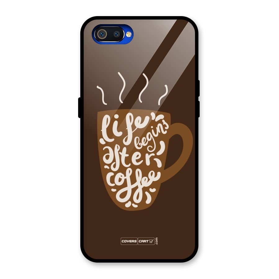 Coffee Mug Glass Back Case for Realme C2