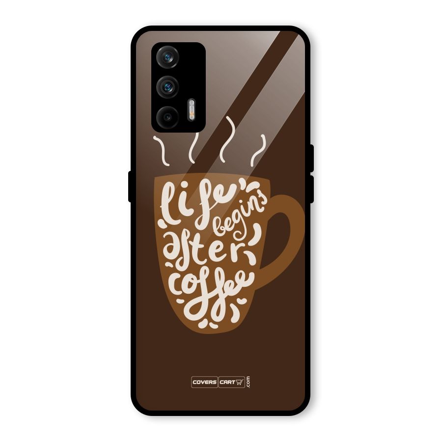 Coffee Mug Glass Back Case for Realme GT 5G