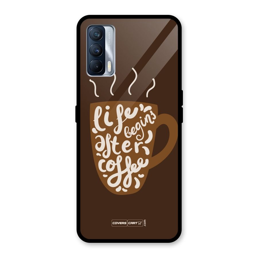 Coffee Mug Glass Back Case for Realme X7