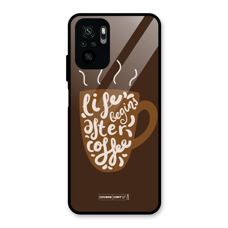 Coffee Mug Glass Back Case for Redmi Note 10S