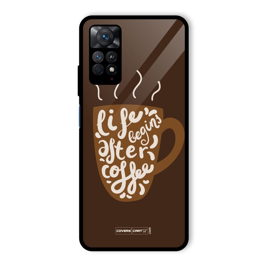 Coffee Mug Glass Back Case for Redmi Note 11 Pro