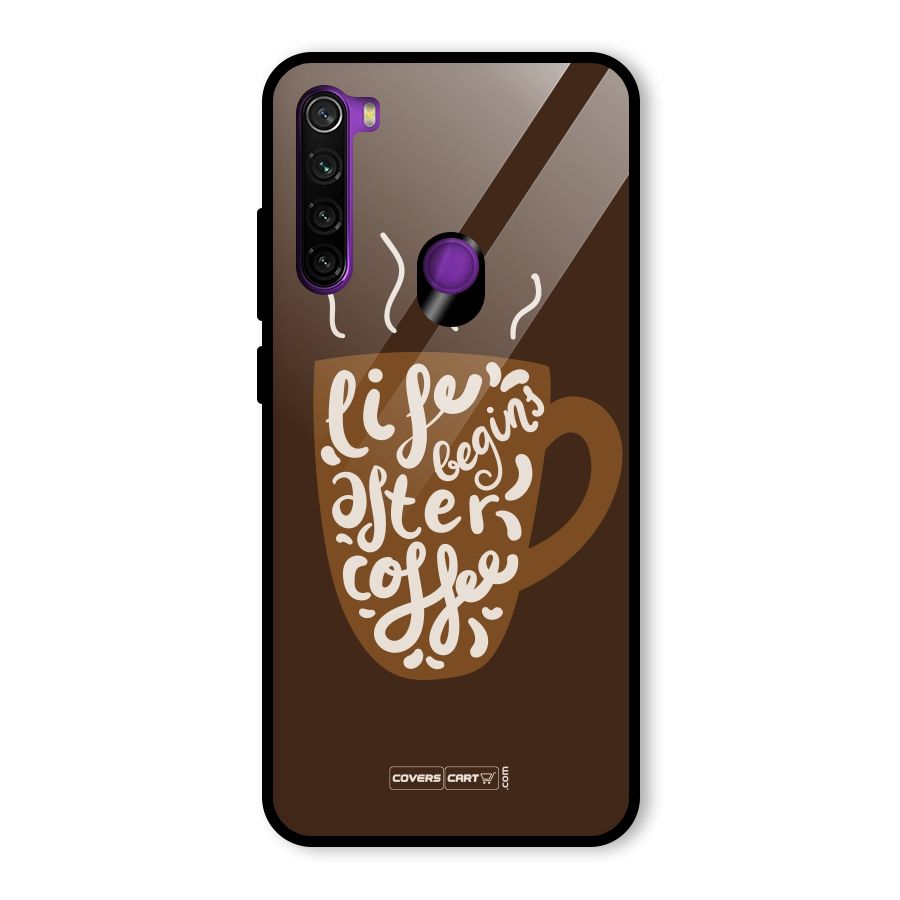 Coffee Mug Glass Back Case for Redmi Note 8