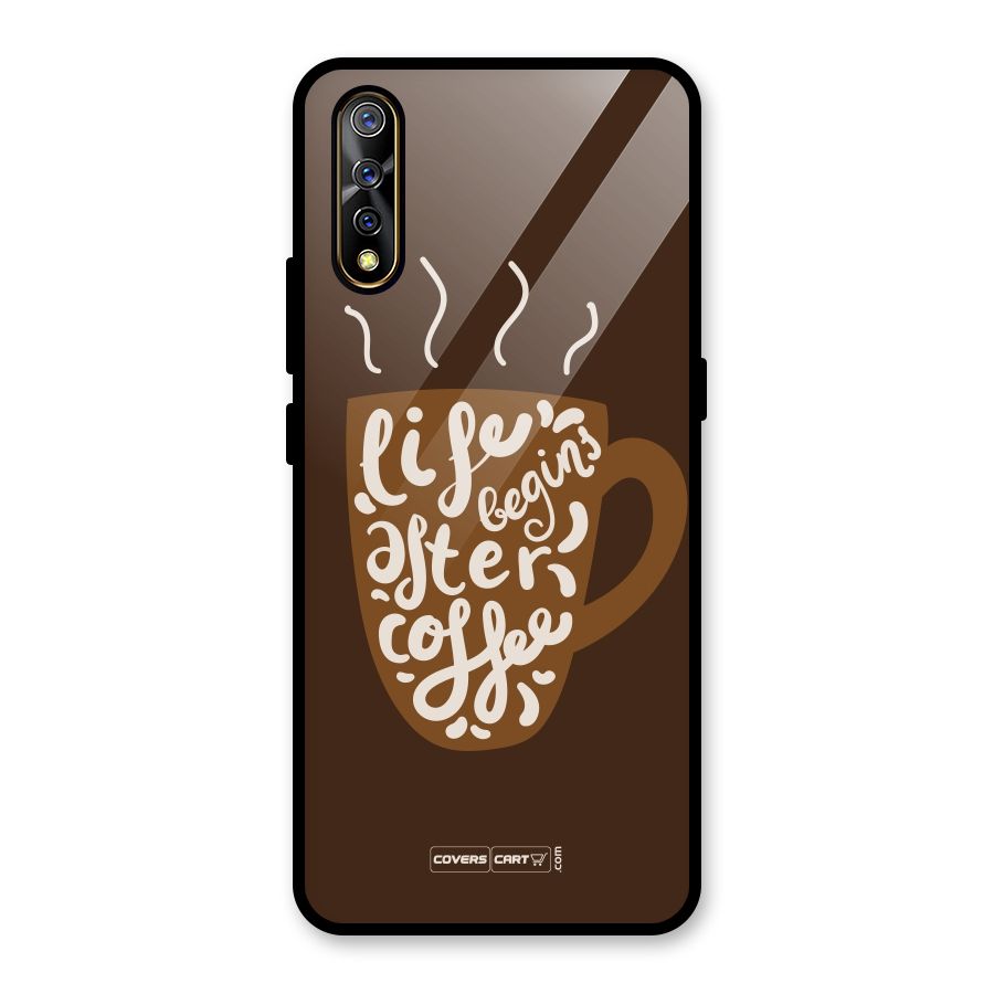 Coffee Mug Glass Back Case for Vivo S1