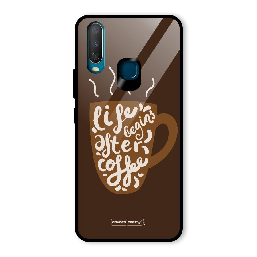 Coffee Mug Glass Back Case for Vivo U10