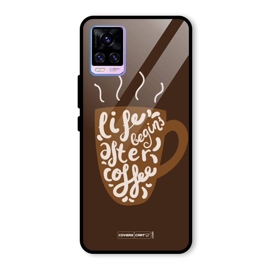 Coffee Mug Glass Back Case for Vivo V20 Pro