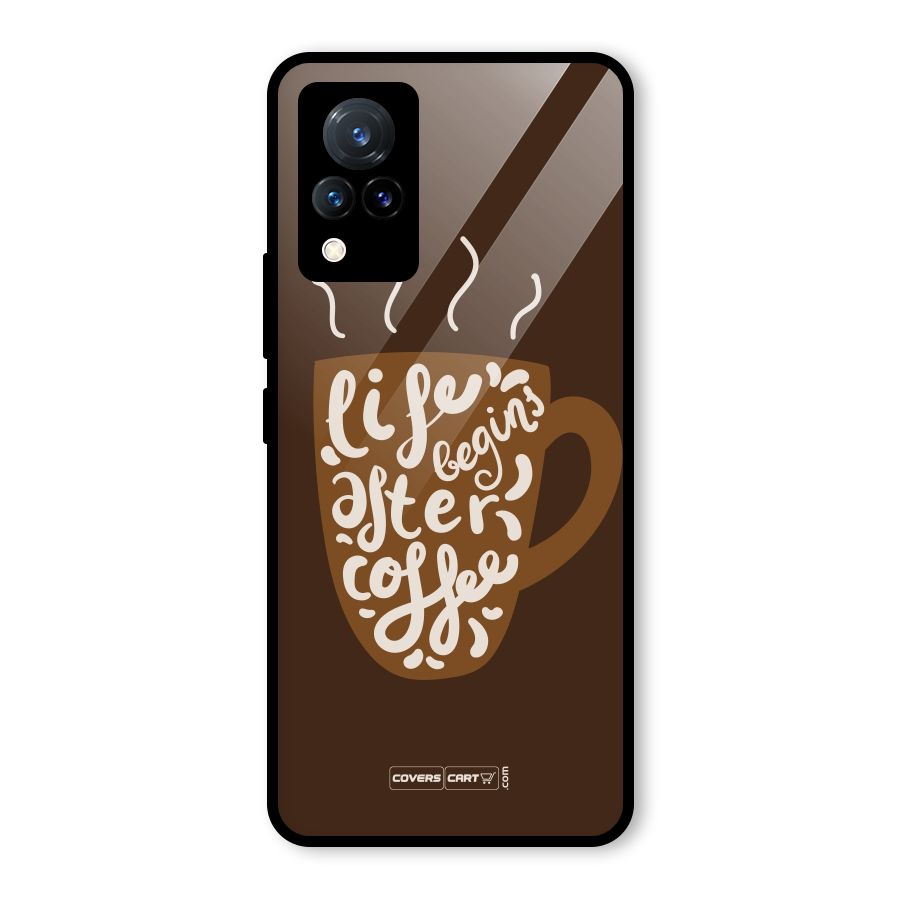 Coffee Mug Glass Back Case for Vivo V21 5G