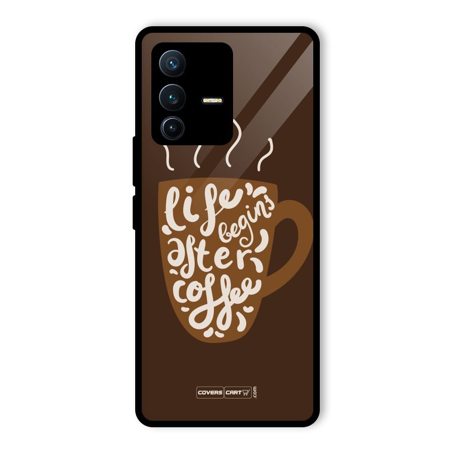 Coffee Mug Glass Back Case for Vivo V23 Pro