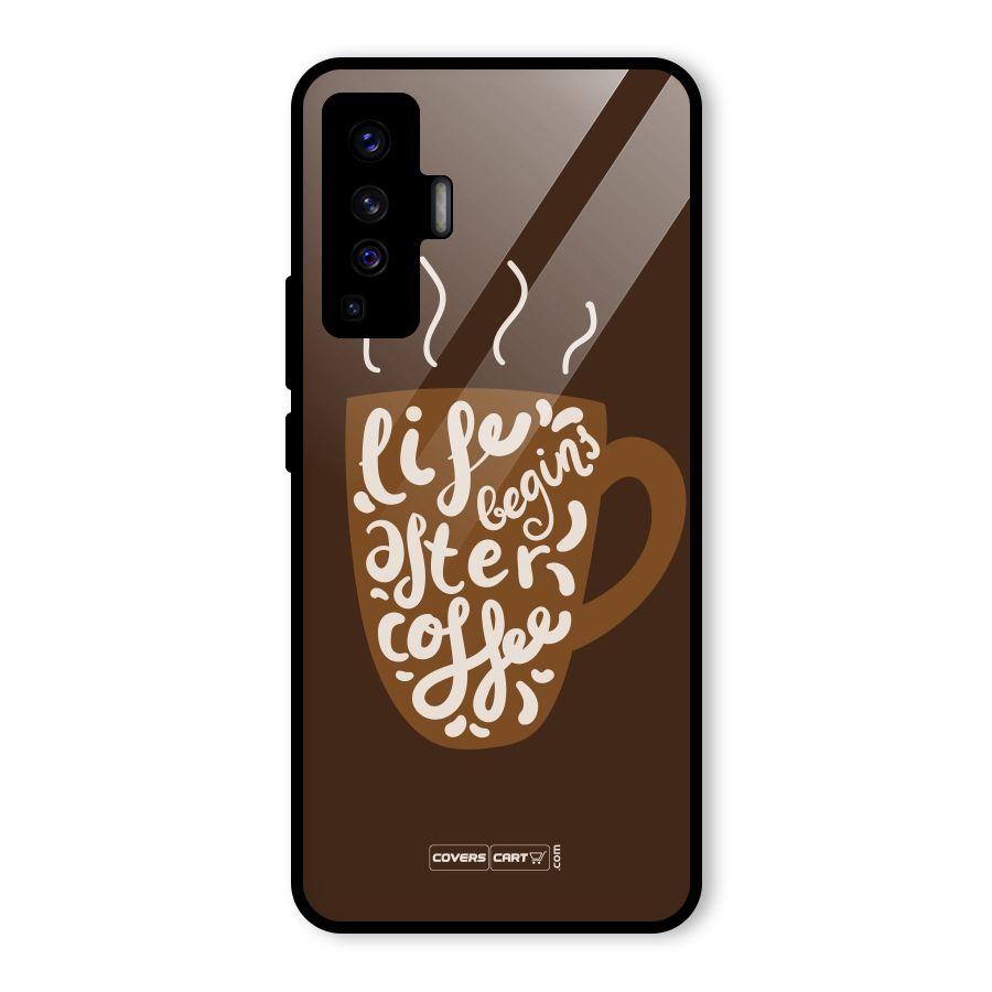Coffee Mug Glass Back Case for Vivo X50