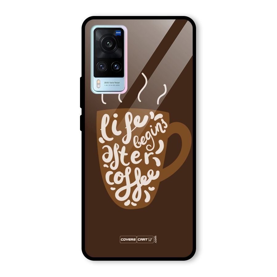 Coffee Mug Glass Back Case for Vivo X60