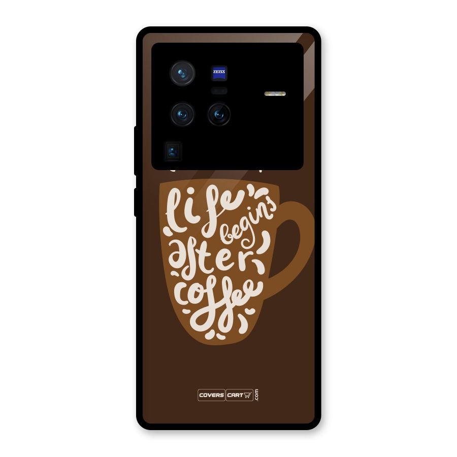 Coffee Mug Glass Back Case for Vivo X80 Pro