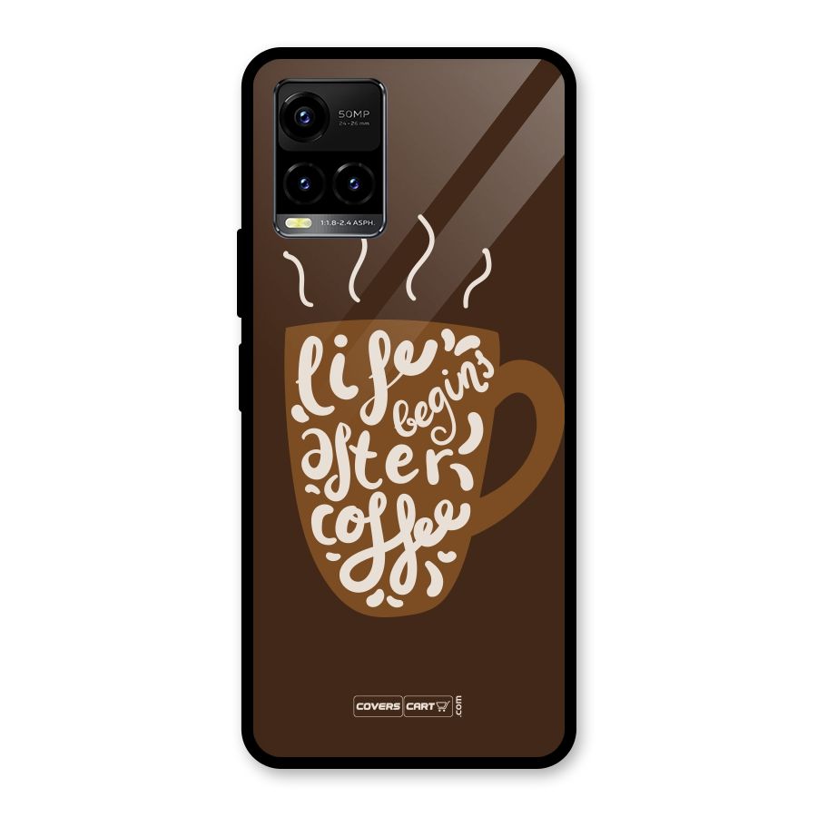 Coffee Mug Glass Back Case for Vivo Y21A