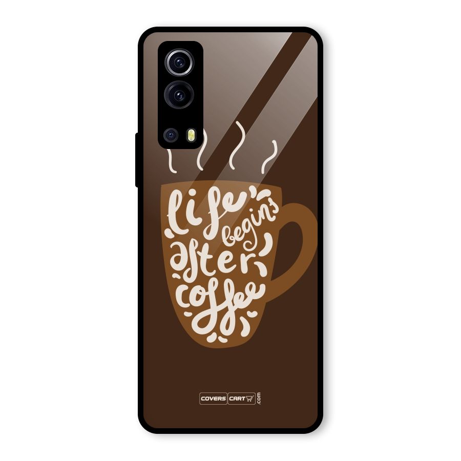 Coffee Mug Glass Back Case for Vivo iQOO Z3