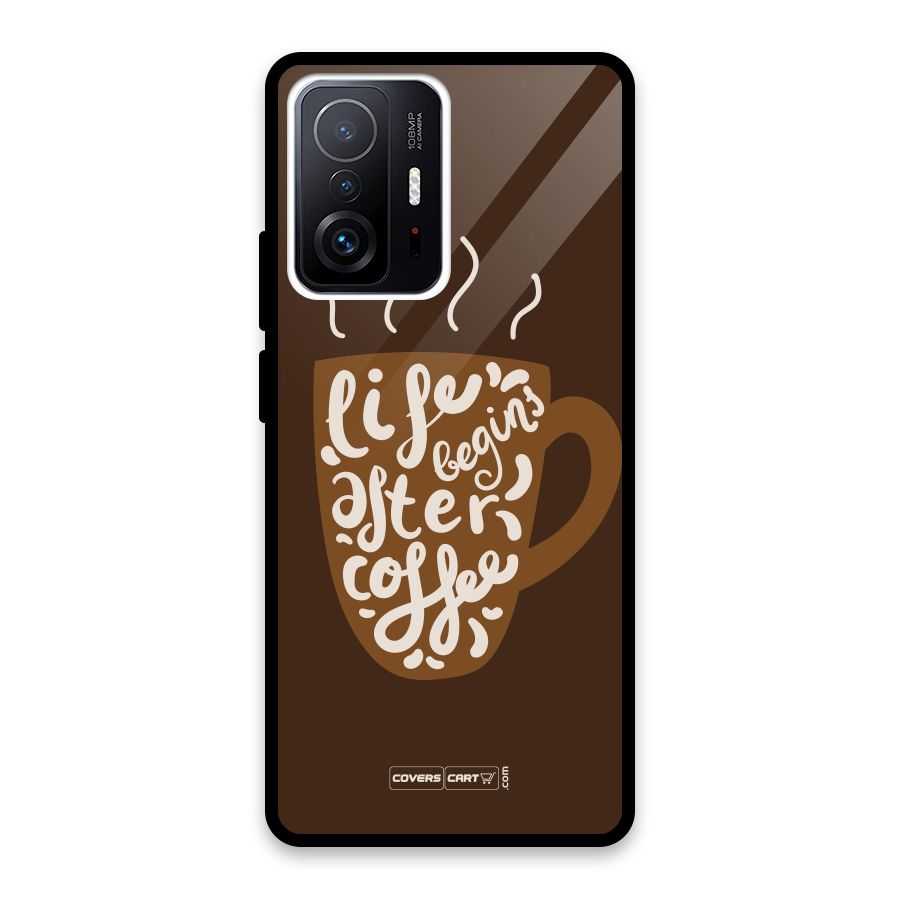 Coffee Mug Glass Back Case for Xiaomi 11T Pro