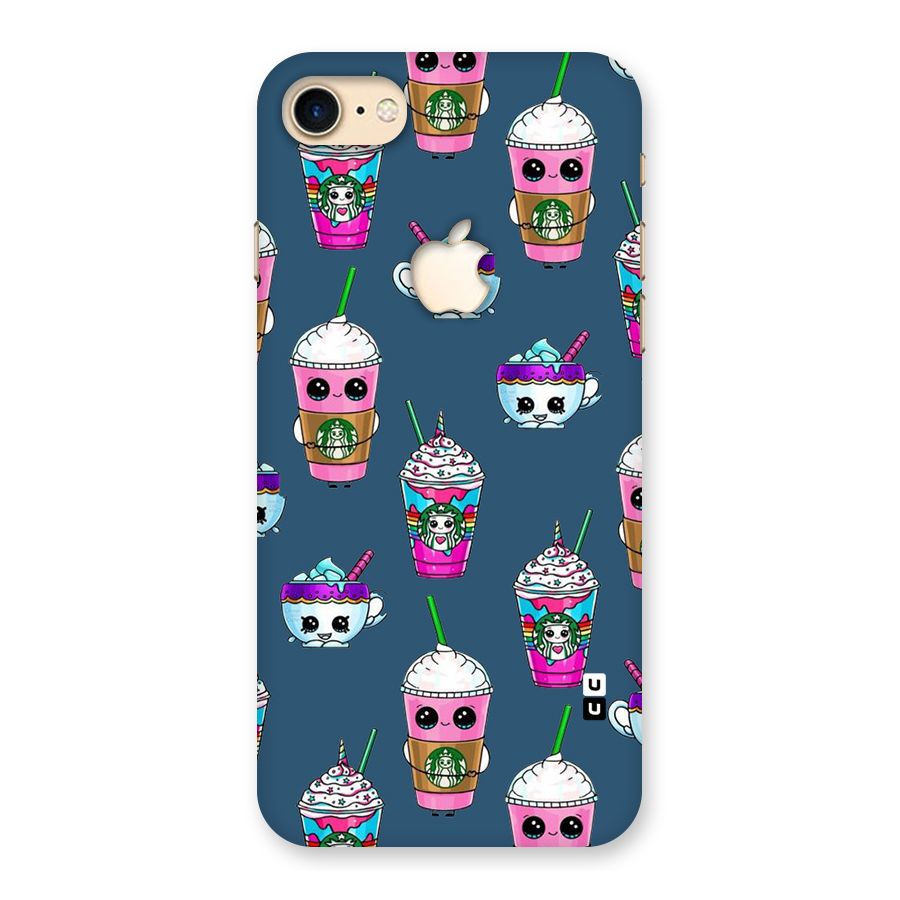 Coffee Mugs Back Case for iPhone 7 Apple Cut