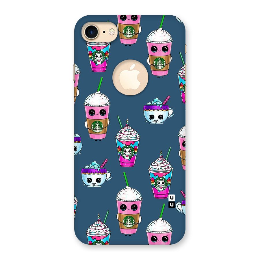 Coffee Mugs Back Case for iPhone 7 Logo Cut