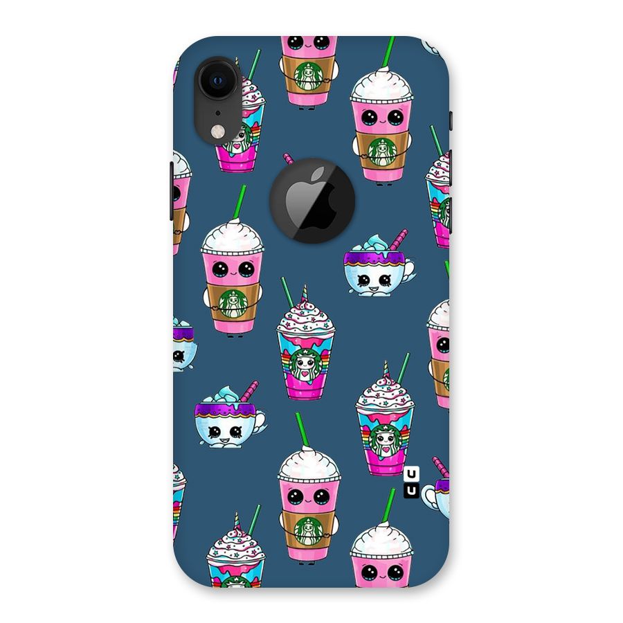 Coffee Mugs Back Case for iPhone XR Logo Cut