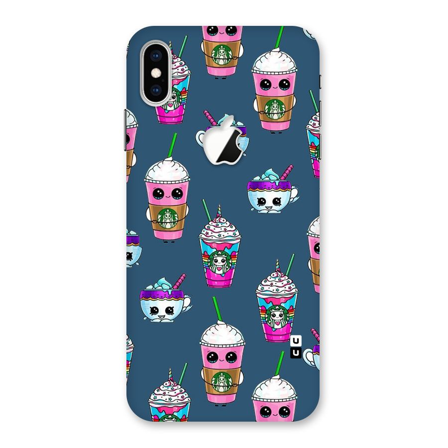 Coffee Mugs Back Case for iPhone XS Max Apple Cut